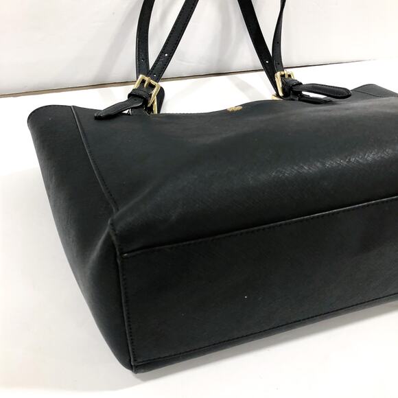 Tory Burch Emerson Black Saffiano Leather Tote Bag - Picture 8 of 11